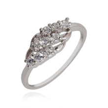 Aaaaa CZ Bague Argent Avec Rhodium Plaqué